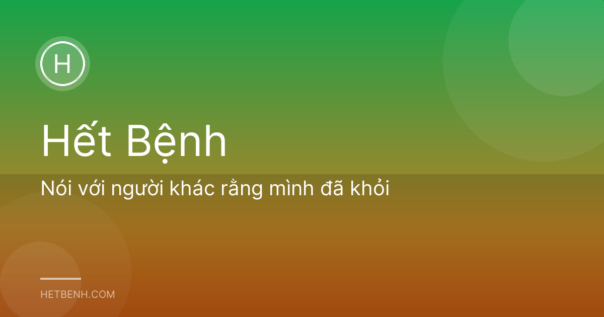 Nói với người khác rằng mình đã khỏi